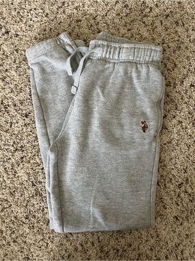 U.S. Polo Assn. Boys Gray Sweatpants Large 10/12 Jogger Pants